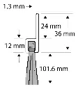 Guardapolvo; Cerdas de 4"; Longitud total de 84"; Nylon; Perfil vertical de aluminio.