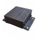 Tope de Andén Laminado de Banda Minera y Acero 10"x10"x4.5"