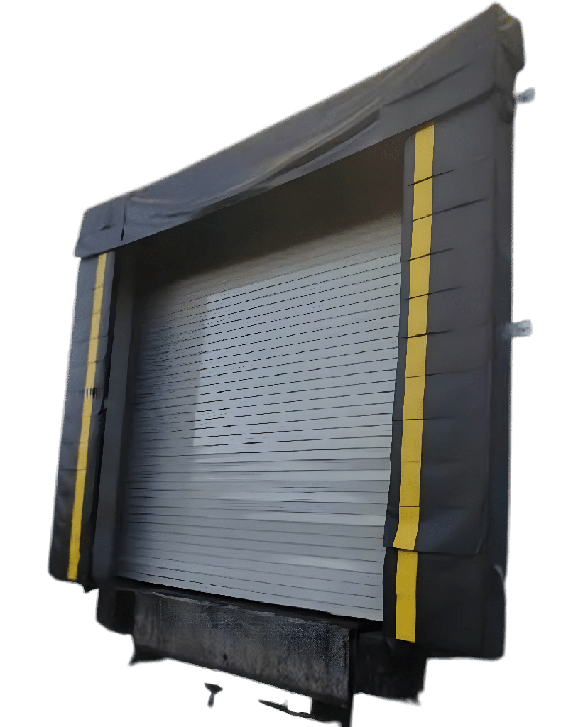 Sello de Andén con Cabezal Cortina para Puerta de 10' x 10' y Proyección de 20" 