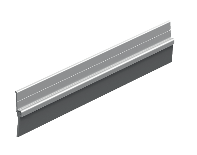 Guardapolvo de Aluminio con cinta de vinil de 120cm color Gris- Sellado de Puertas y ahorro Energetico